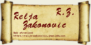 Relja Zakonović vizit kartica